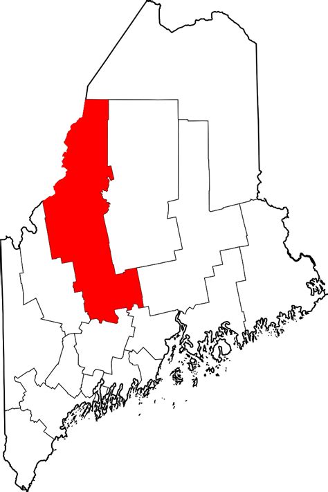 Map Of Maine Highlighting Somerset County List Of Counties In Maine
