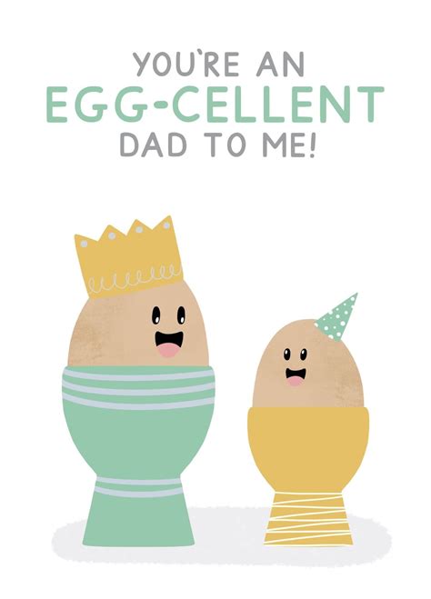 Eggcellent Dad Fathers Day Card Scribbler