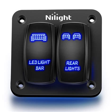 Buy Nilight 90104b 2gang Aluminum Laser Rear Led Light Bar Rocker 12