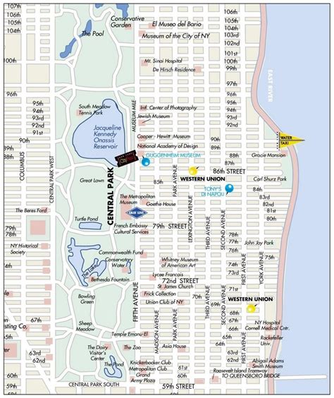 Upper East Side Map Map Upper East Side Usa Cities