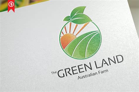 Farm Green Land Logo Template ~ Logo Templates ~ Creative Market