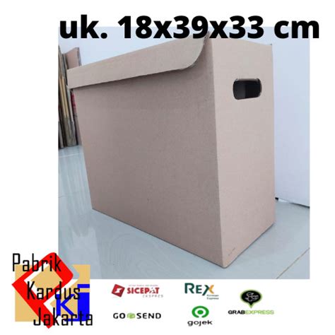 Jual Bahan Keras Kuat Kardus Arsip 18x39x33cm Box Dus Kotak Arsip