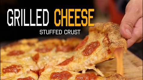 Diy Grilled Cheese Stuffed Crust Pizza Youtube