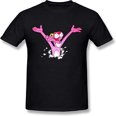 Mens Pink Panther Cartoon T Shirt Black Xxl Amazonde Bekleidung