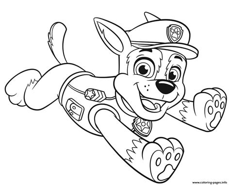 Chase From Paw Patrol Coloring Page