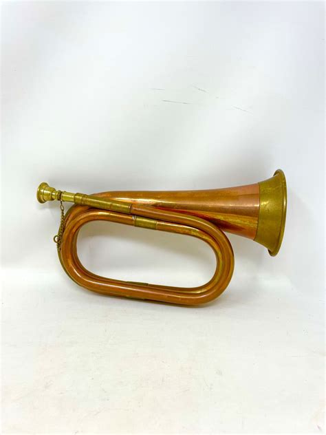 Bugle Copper And Brass Bugle Us Military Cavalry Horn Musical Etsy