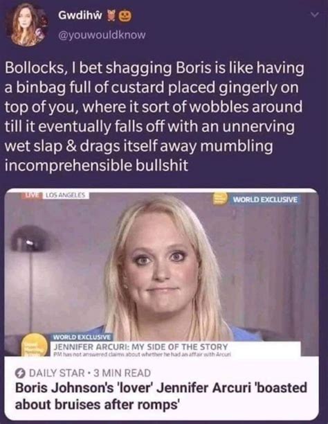 Boris Johnson Sex Custard Rbrandnewsentence