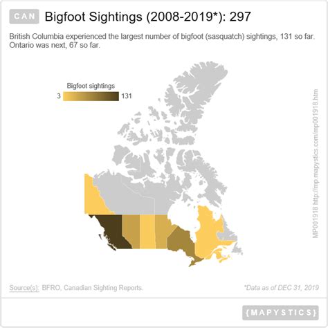 Canada Bigfoot Sightings 2008 2019 297 Bigfoot