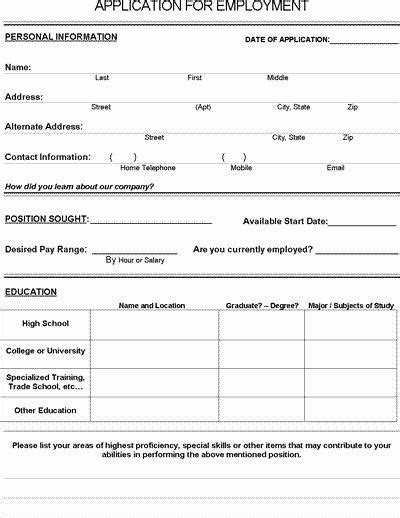 Blank Job Application Form New 1000 Ideas About Application For