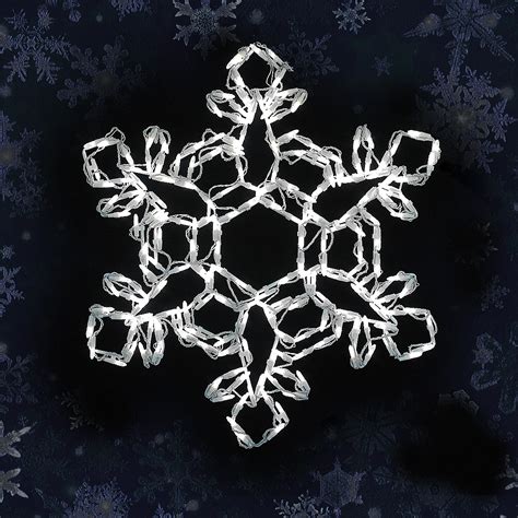 30 Led Hexagonal Snowflake Pure White Holidynamics Holiday