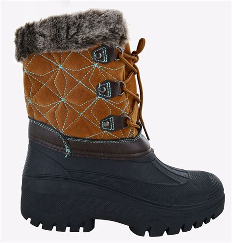 Womens Horse Riding Warm Winter Faux Fur Quilted Boots