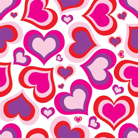 Pink Heart Pattern Backgrounds Colors Love Pattern Pink Purple