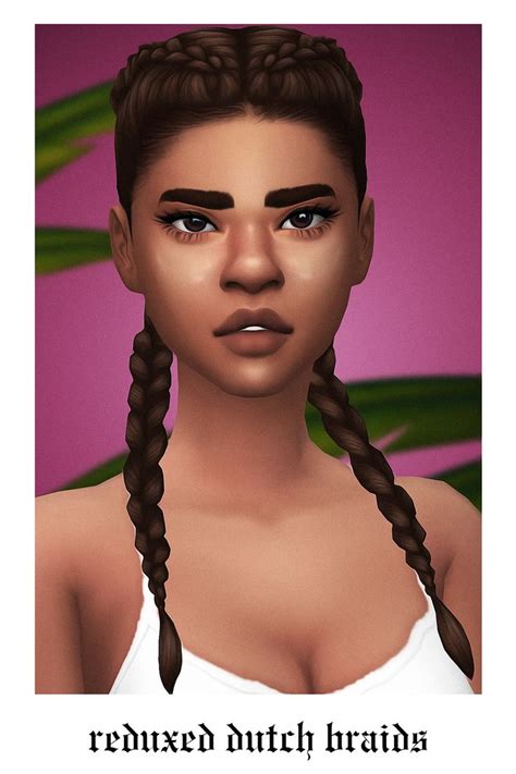 Strangerville Dutch Braids Redux Akalukery Sims Hair Dutch Braid