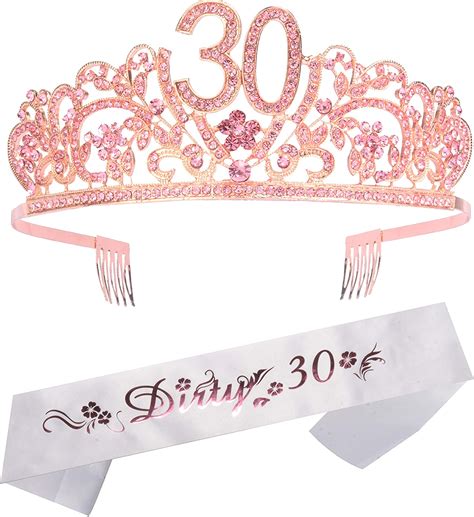 30th Birthday Ts For Women 30th Birthday Tiara And Sash Happy 30th