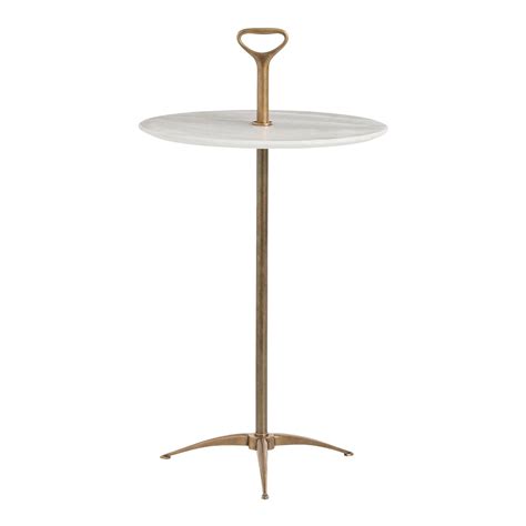 Harper Accent Table - White | Marble accent table, Brass accent table, Marble tables design