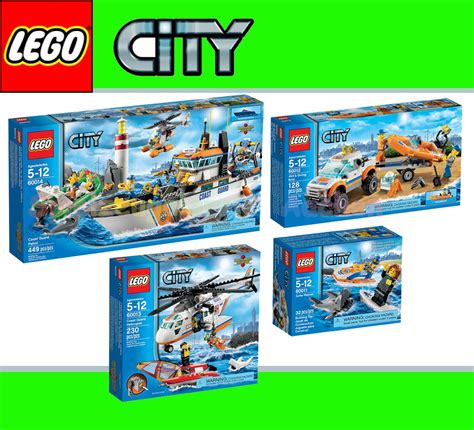 Lego City Coast Guard Complete Collection 60011 60012 60013 60014 Ebay