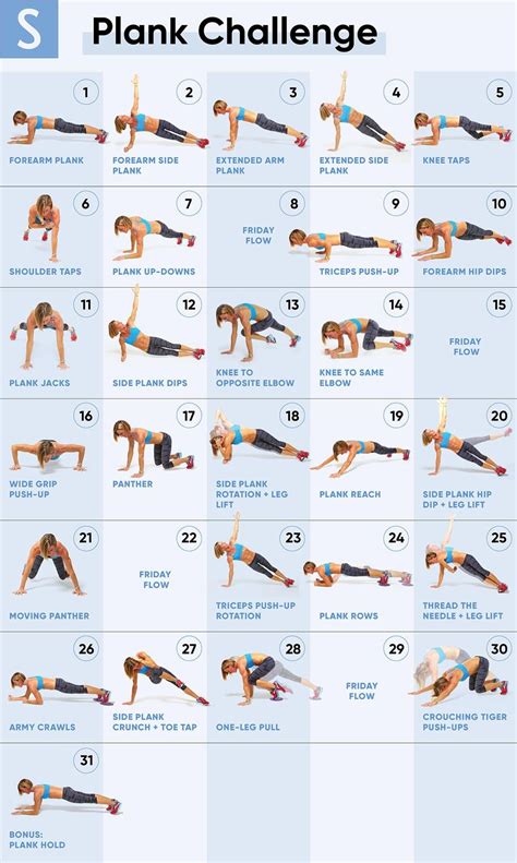30 Day Plank Challenge Printable Get Your Hands On Amazing Free Printables