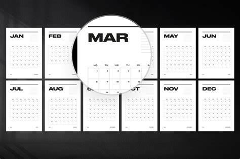 Minimalist Calendar 2021 A4 Digital Download Printable Etsy Uk