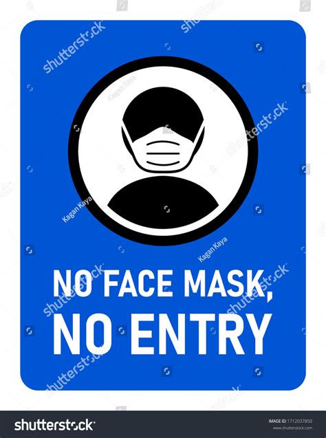 No Face Mask No Entry Instruction Icon Against Royalty Free Stock