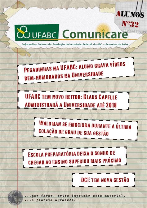 Comunicare Alunos By Universidade Federal Do ABC Issuu