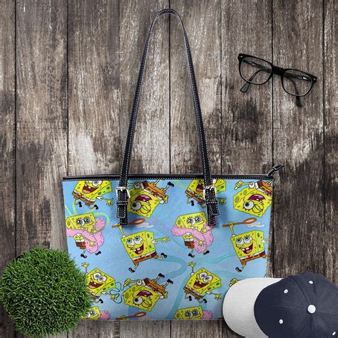 Spongebob Squarepants Bag Spongebob Squarepants Leather Tote Bag No2