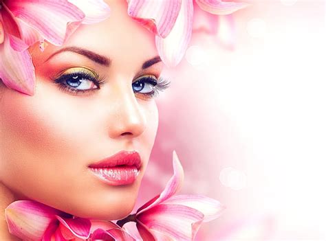 1920x1080px 1080p Free Download Beauty Magnolia Girl Flower Face Woman Pink Anna