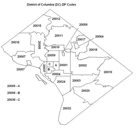 Dc Zip Code Map Map Of The World