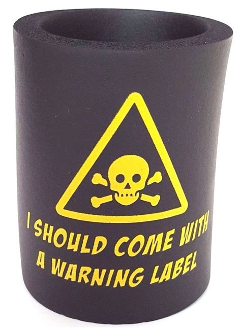 Koozie Foam Can Bottle Insulator Black Skull Novelty Drink Cooler 4 In