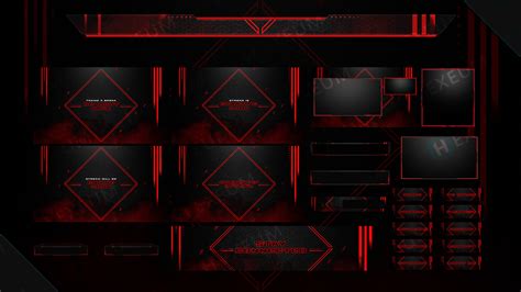 Red Twitch Overlays Ultimate Collection