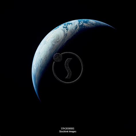 Crescent Earth Taken From The Apollo 4 Mission Stocktrek Images