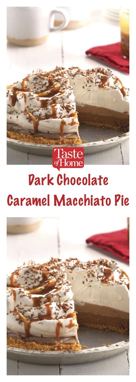Dark Chocolate Caramel Macchiato Pie Delicious Pies Desserts Dark Chocolate Caramel