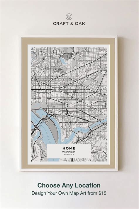 Custom City Map Prints From 15 Choose Any Location And Customise The