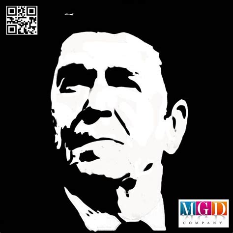 Black And White Vector Of Ronald Reagan In Photo Shop Image Black And