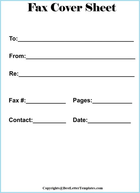 Just download one and print it out. Generic Fax Cover Sheet PDF | Best Letter Templates