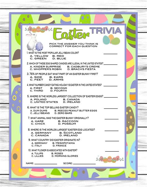 Easter Trivia Printable Manuel Silvers Coloring Pages