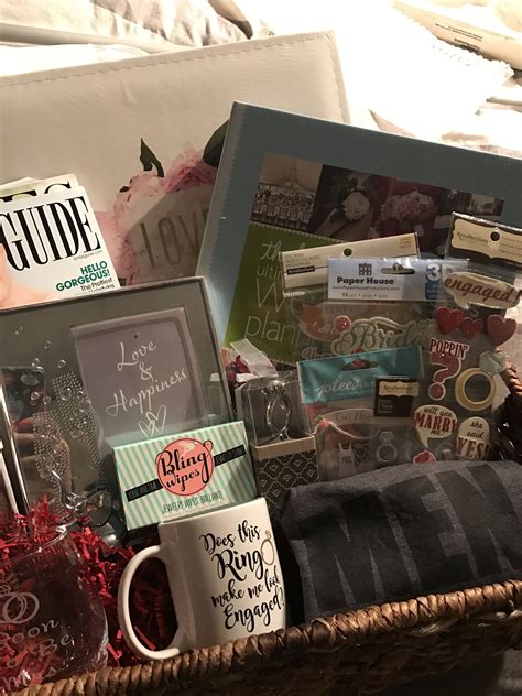 Finding the best gift for an engagement can be challenging because you are selecting a gift for two. Engagement gift basket for best friend | Engagement gift ...