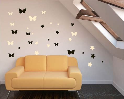 Flowers Butterflies Wall Art Decals