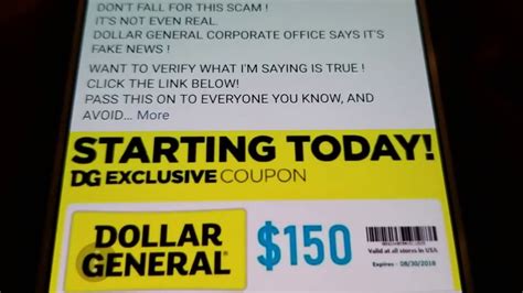 Dollar General 150 Coupon Is Totally Fake Youtube