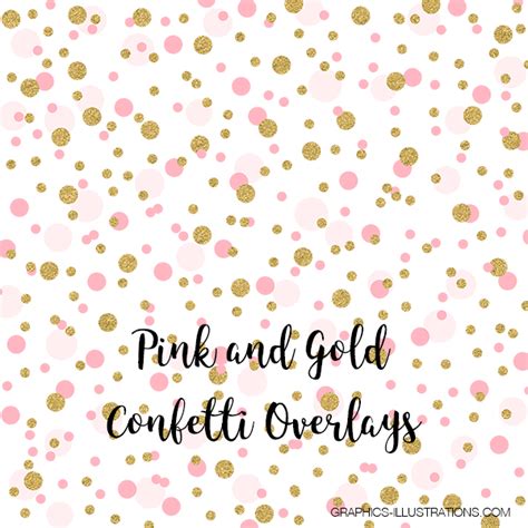 Confetti transparent clipart background min pngmart unlock creativity marketing tools clip gold backgrounds 1095 ia arts resolution pngio hipwallpaper pngriver. Pink and Gold Confetti Overlays, Image Overlays, Pack of ...