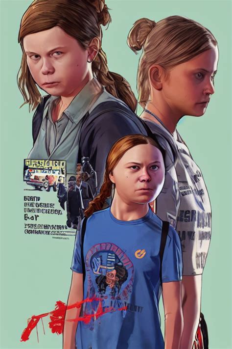 Krea Ai Greta Thunberg In Gta V Cover Art By Stephen Blis