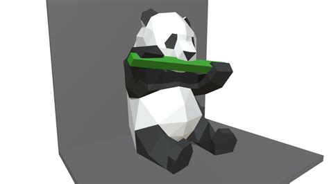 Games Panda Figure Low Poly 3d Printable Model Cgtrader
