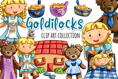 Goldilocks And The Three Bears Clip Art Collection Crella