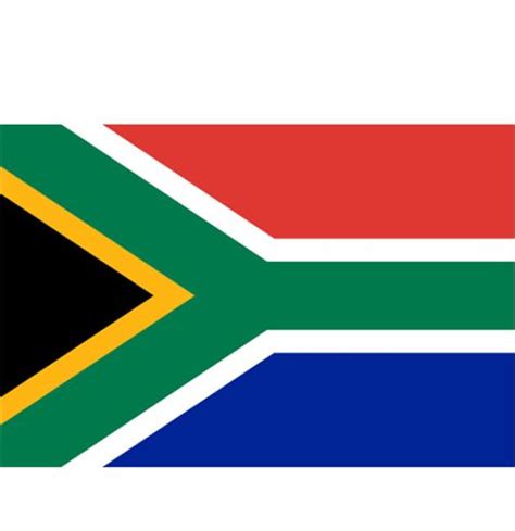 Zwei gleich breite horizontale streifen (rot, blau), die von einem mittigen grünen, sich zum fahnenmasten. Flagge Südafrika Rugby Original: Kaufen Sie online im Angebot