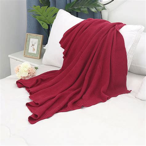 Throw Blanket Cotton Moss Stitch Soft Warm Blanket For Couch Sofa Chair
