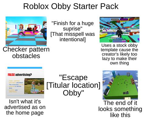 Roblox Obby Starter Pack Rstarterpacks Starter Packs Know Your Meme