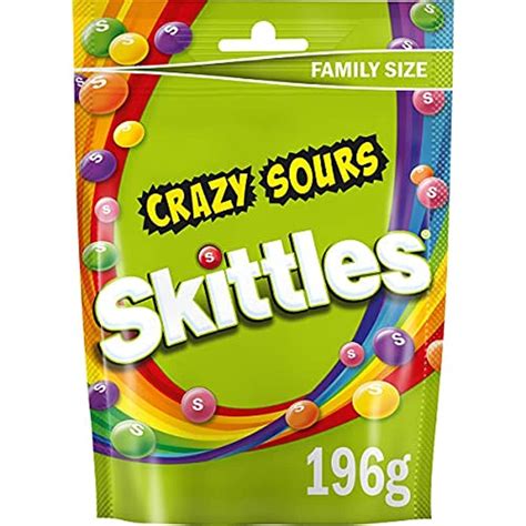 Skittles Crazy Sour Flavoured Candy 196 G Grocery