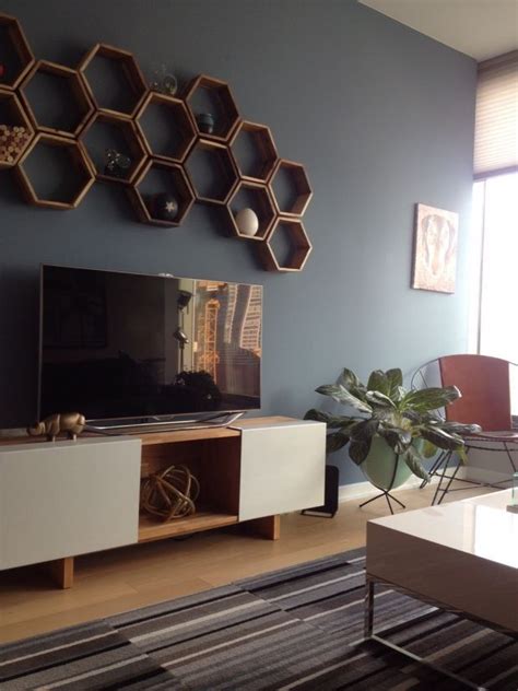 Znalezione obrazy dla zapytania honeycombs living room | Tv decor, Tv