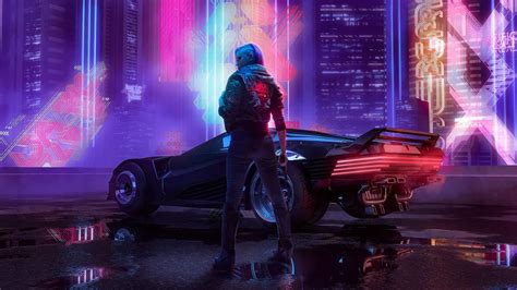Man standing beside car digital wallpaper, cyberpunk 2077, video games. Cyberpunk 2077 Wallpapers | Cyberpunk 2077 Screenshots ...