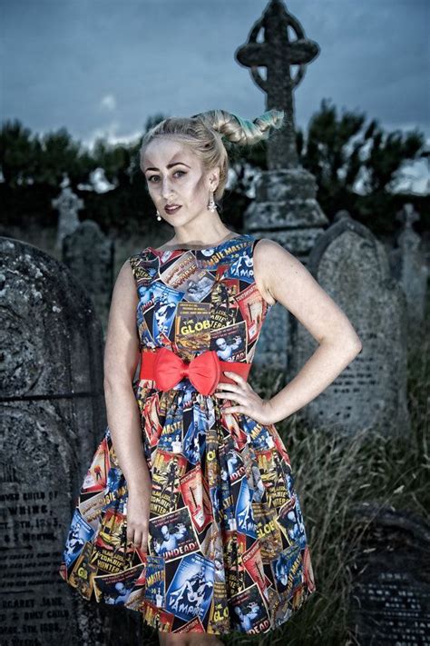 1950s Style Zombie Movie Poster Dress Uk Sizes 6 24 Dresses Halloween Dress Dresses Uk