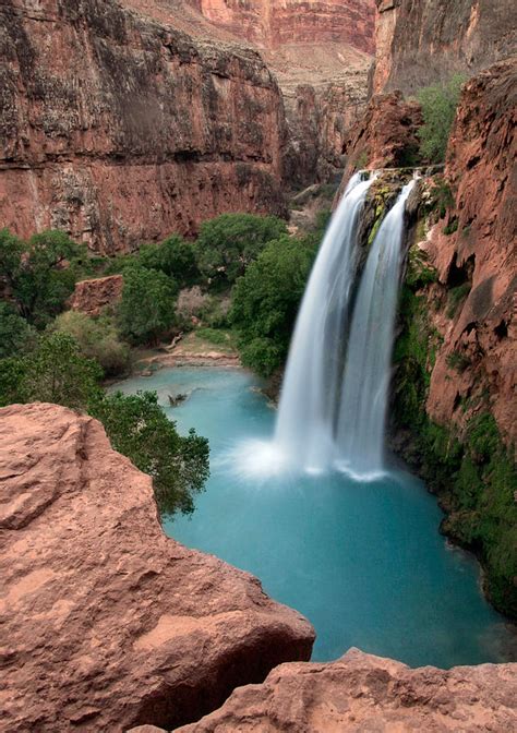 When we went, it happened to be in the dry season. Twin Falls In The Grand Canyon Photograph by Dan Leffel